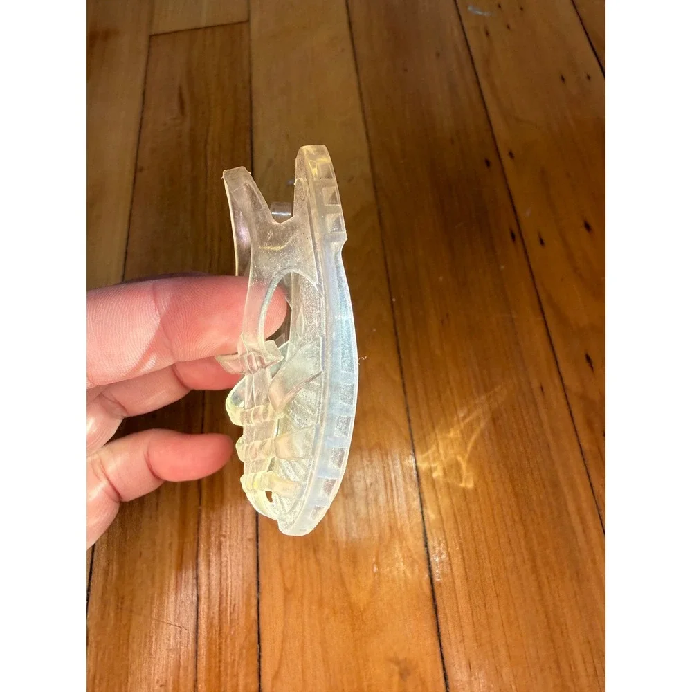 VTG retired American Girl Doll clear jelly sandals from the Culotte Outfit 1996